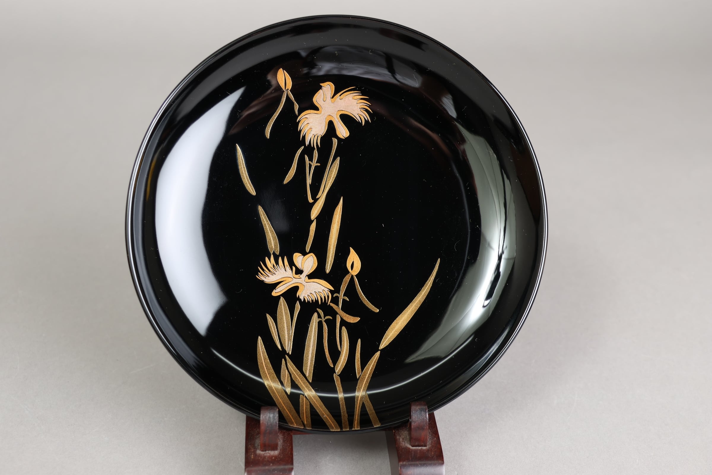 輪島塗 図替 草花蒔絵 菓子皿 銘々皿 五枚組 共箱 | (有)新原美術