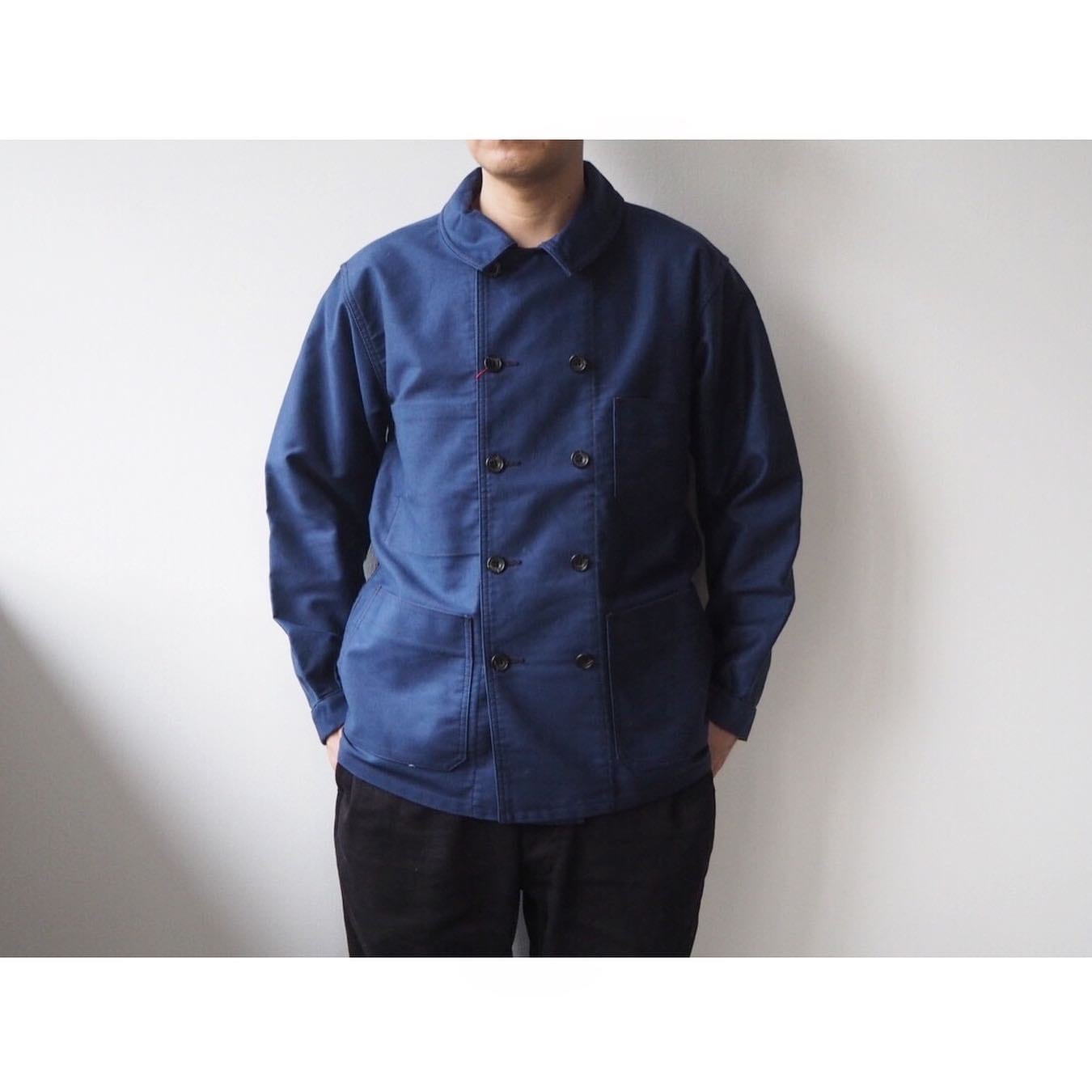 20s French blue moleskin coverall