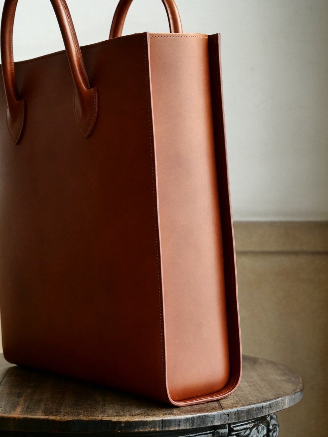 SOLE OPTION】KEW / BROWN / Leather Tote Large | UNION WORKS ONLINE