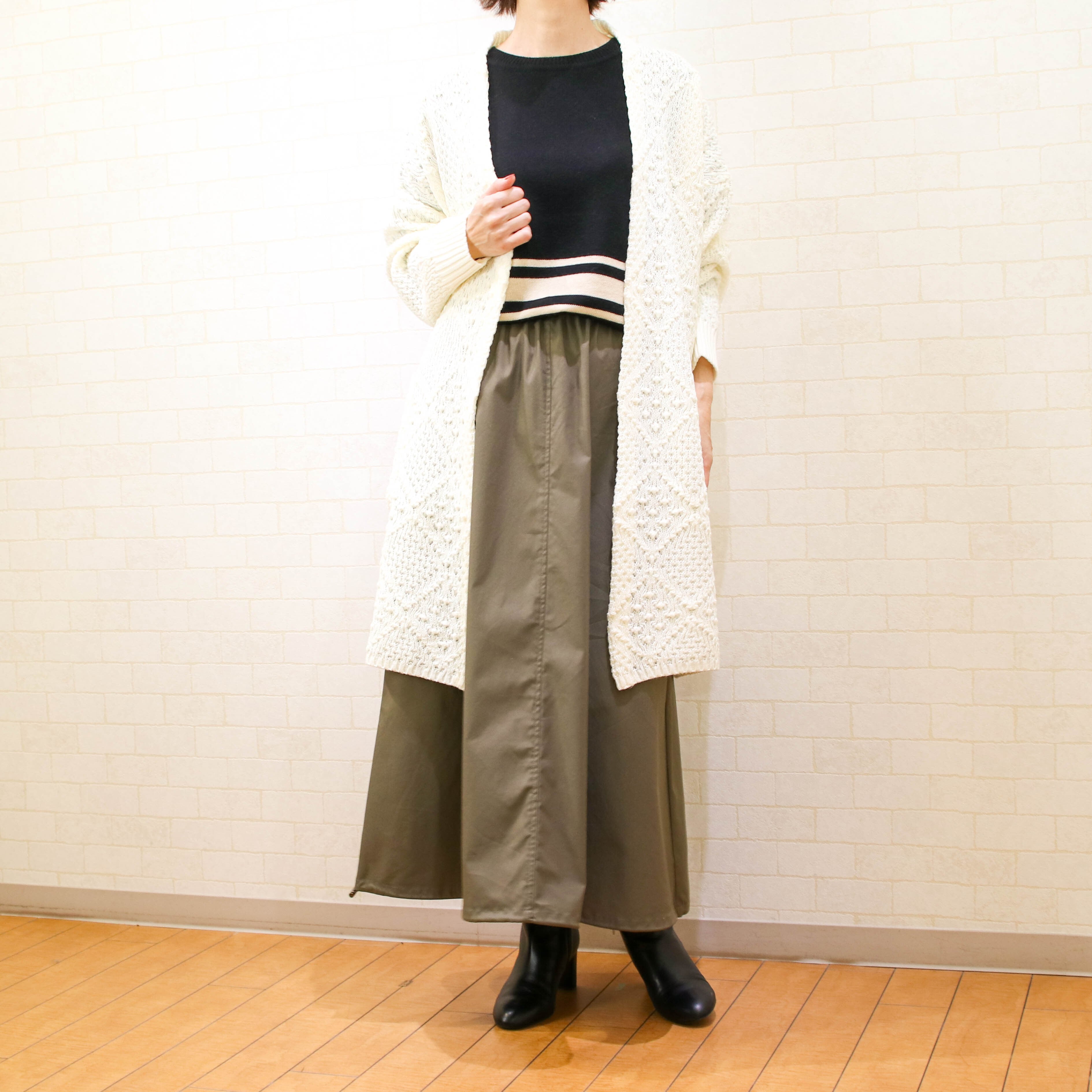 ayane(アヤン) 874832】柄あみハーフ丈カーディガン | ブティック EVE 