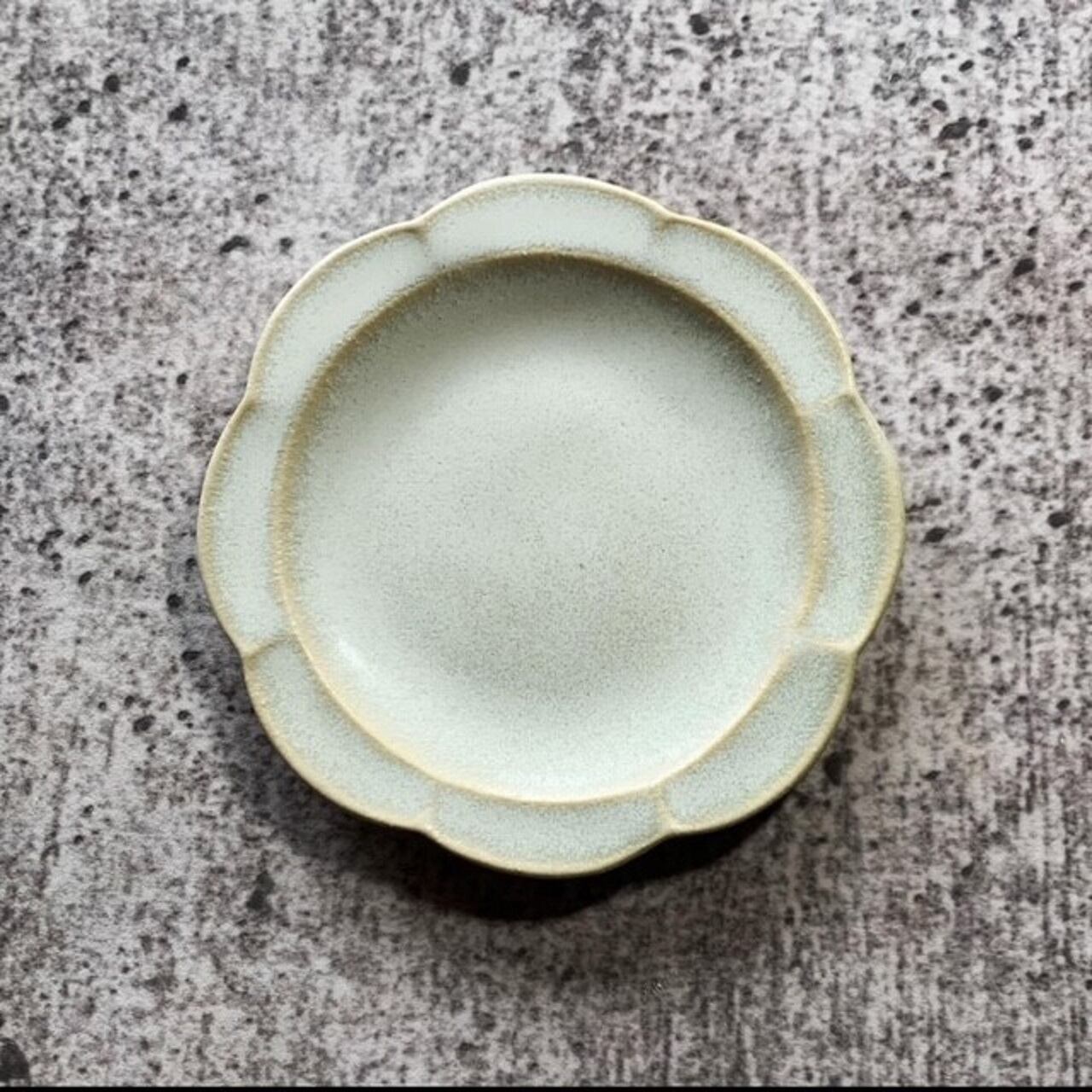 お花皿(小)アイボリーホワイト