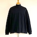 VORTEX 8oz Mock Neck Balloon L/S T-shirts　Super Black