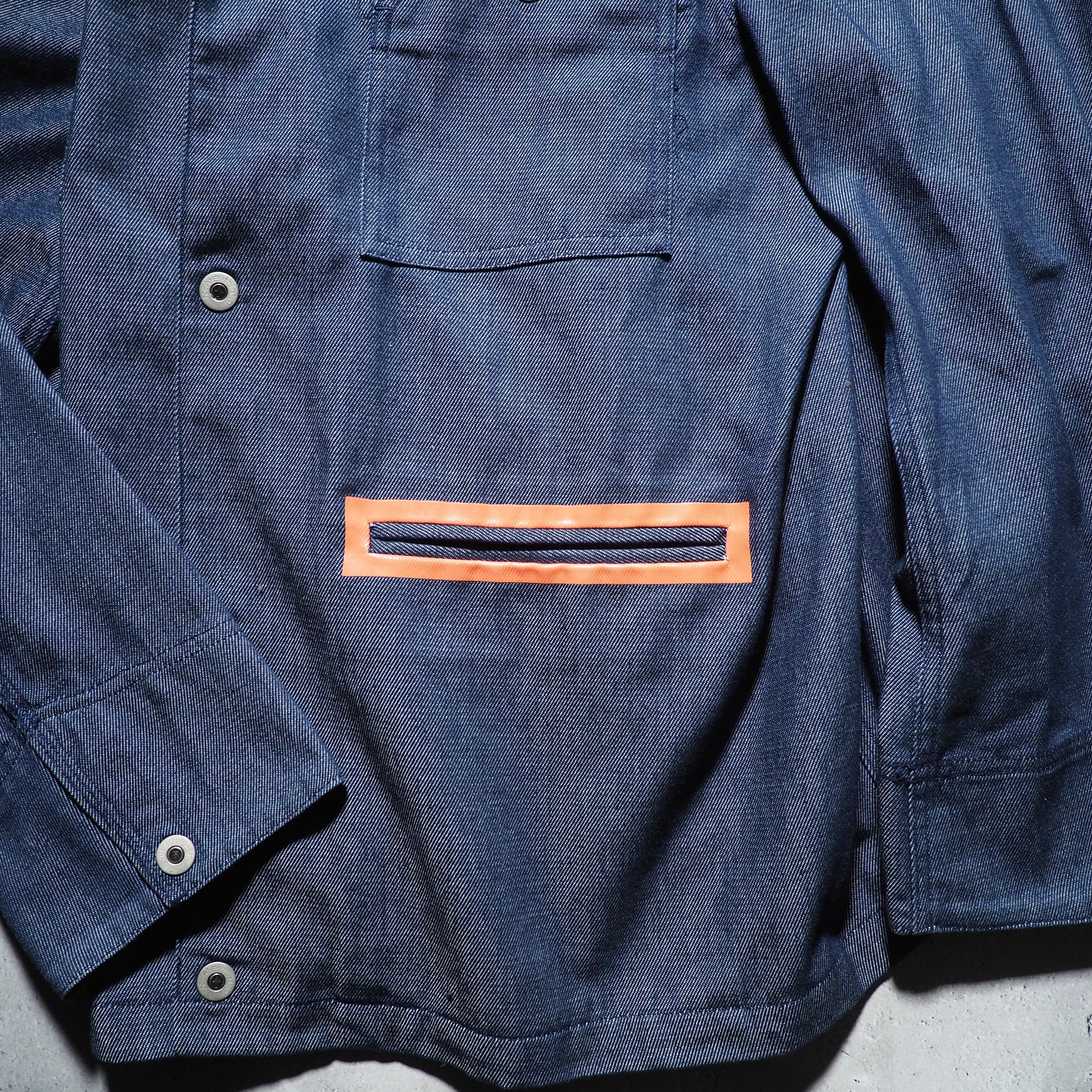 " R.NEWBOLD " Side Pockets Tape processing Design Denim jacket