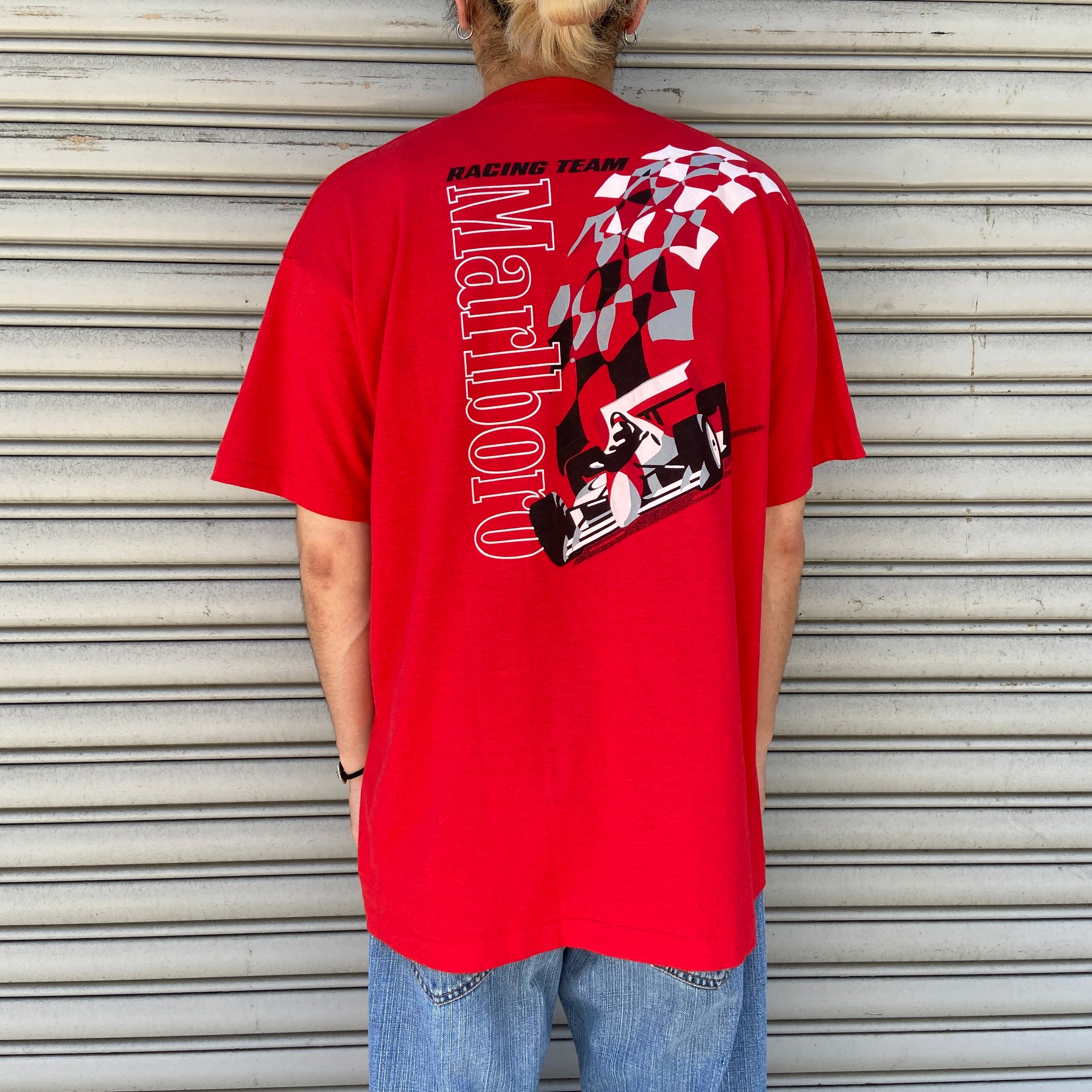 90s Marlboro ポケットTシャツ マルボロレーシング 赤 XL | 古着屋 Uan