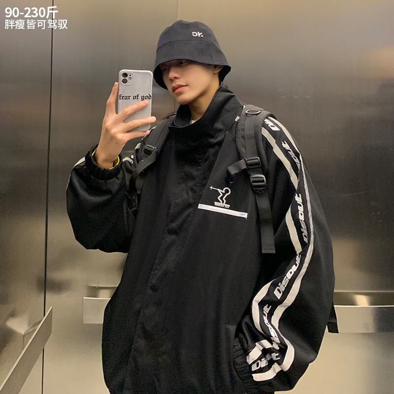 ジャケット オータムルーズトップス 大きめサイズ 秋物 ヒップホッププラスサイズ51567412826