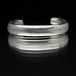 Vintage Silver Bangle [BALI Suarti STERLING] Striped Engraved Heavy