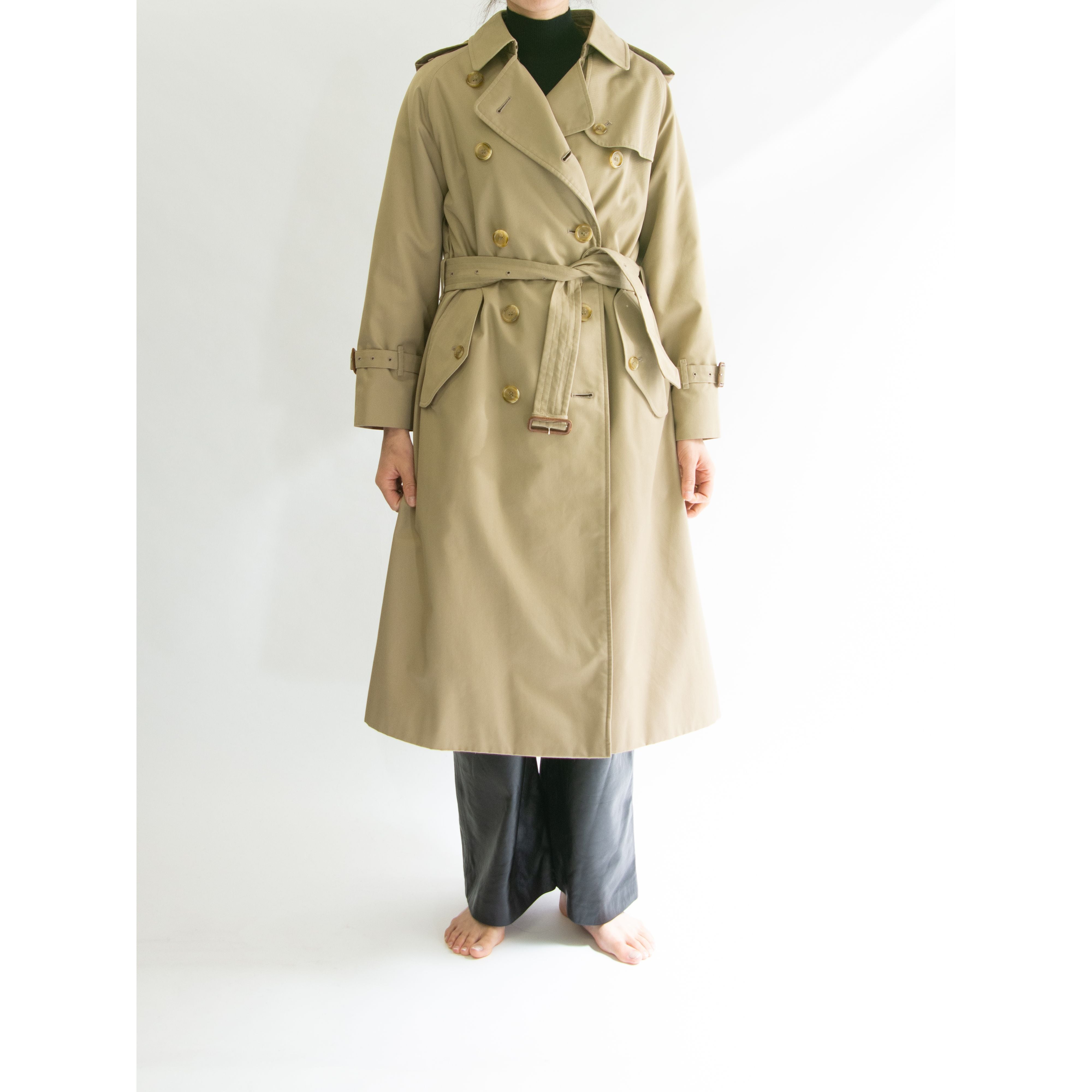 Burberrys】Made in England 80's 1piece sleeve trench coat