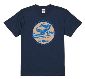 夏のドライブ インディゴ Tシャツ