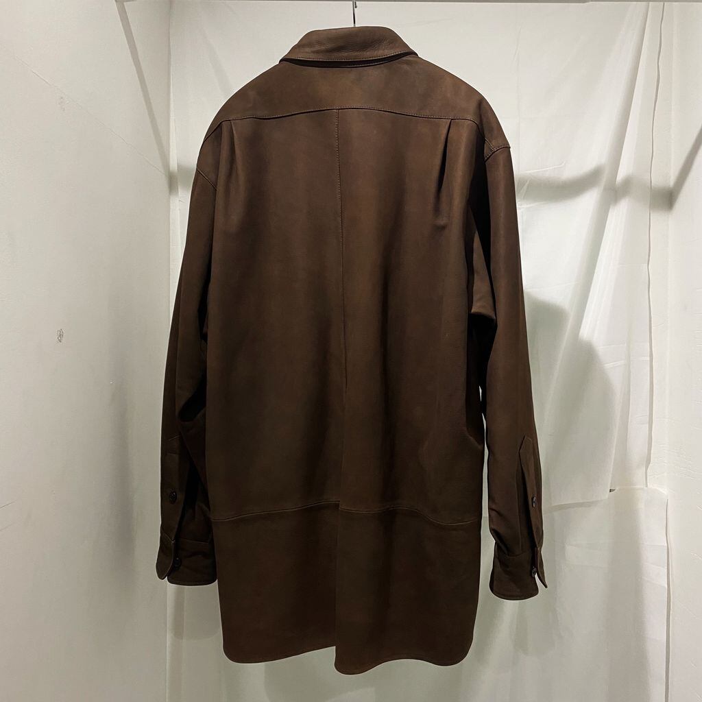 CCU シーシーユー NEAT REGULAR COLLAR SHIRT 長袖シャツ ブラウン 