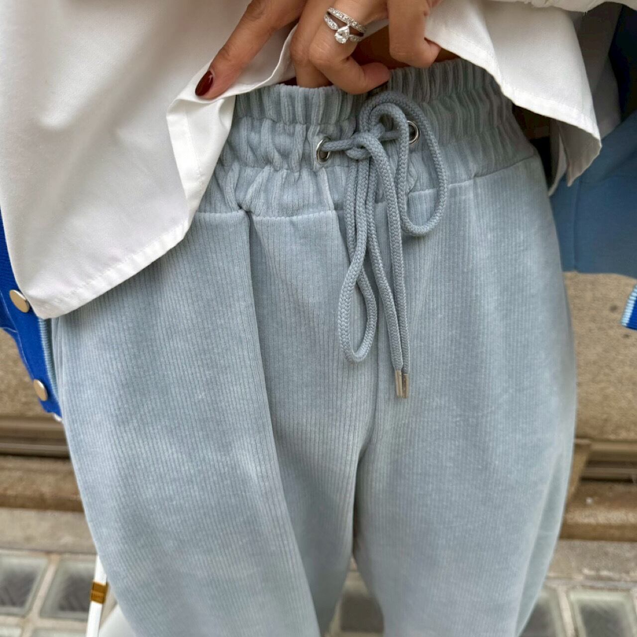 コーデュロイリラックスパンツ(ブルー) | LINKABLE