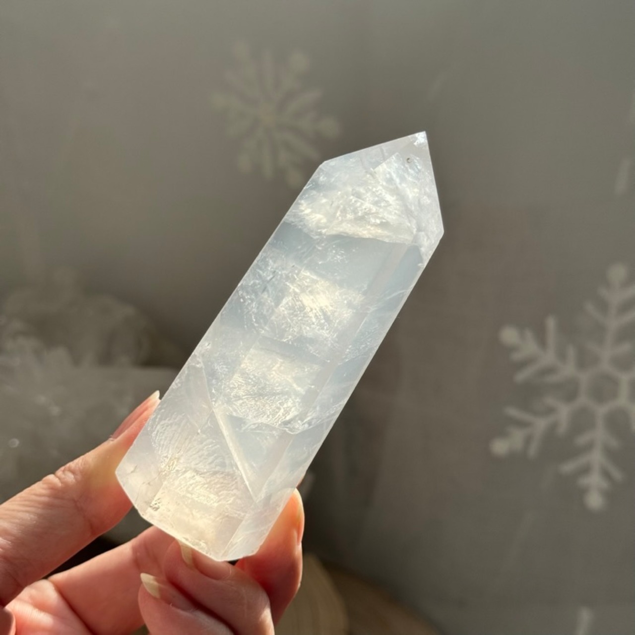 ジラソルクォーツタワー*ミルキークォーツ*231119*天然石ポイント*天然石インテリア*置き物*インテリアストーン