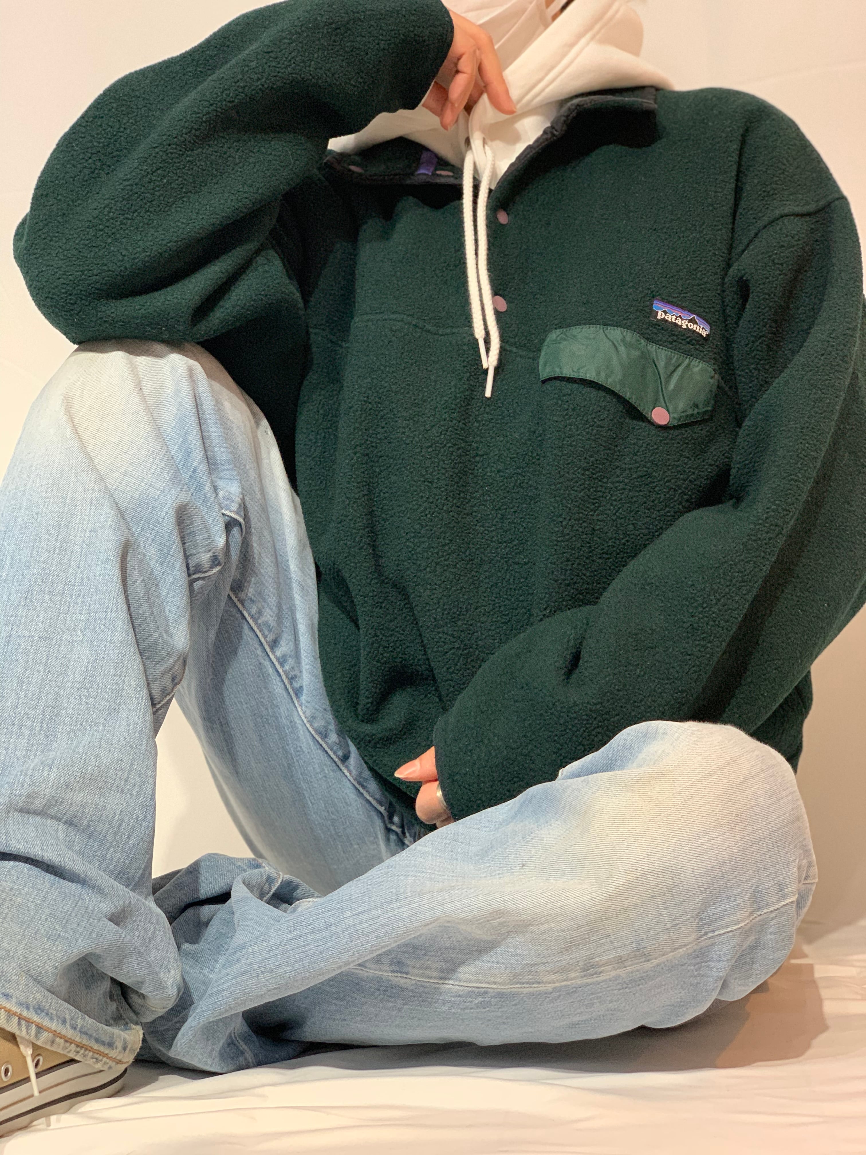 patagonia 90s シンチラスナップT カーキ ビッグサイズ