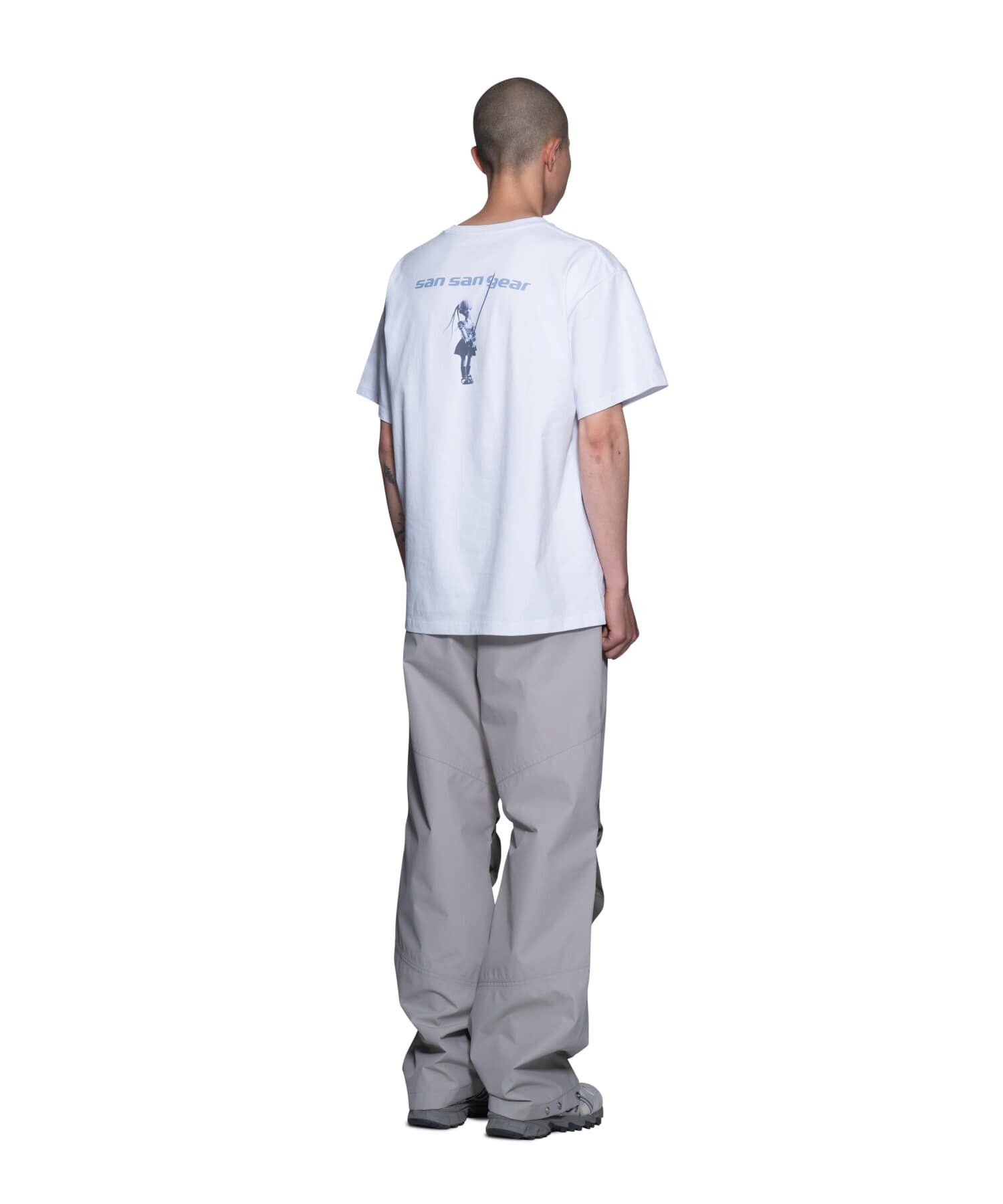 SAN SAN GEAR] 23SS SANSAN KOESY SLASH LOGO T-SHIRT WHITE 正規品