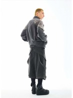 54A0 Asymmetric Deconstructed High Neck Jacket