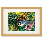 Art Print A4（Waikiki Hula）with Frame