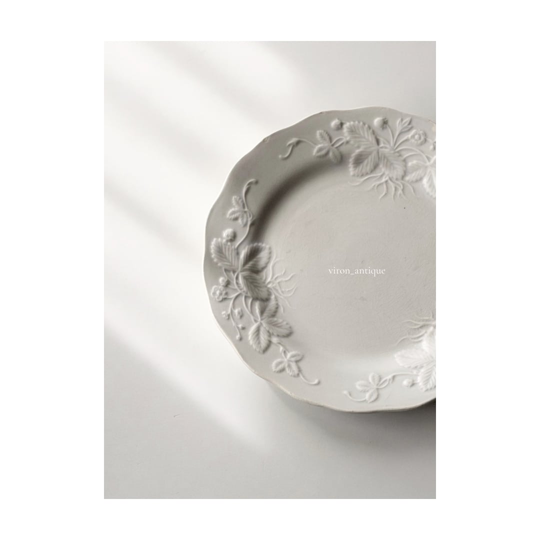 Creil et Montereau クレイユモントロー / “FRAISE” 苺のデザートプレート a