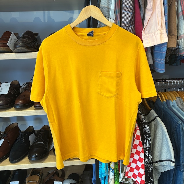 ⓃLAND'S END YELLOW SOLID POCKET T-SHIRT