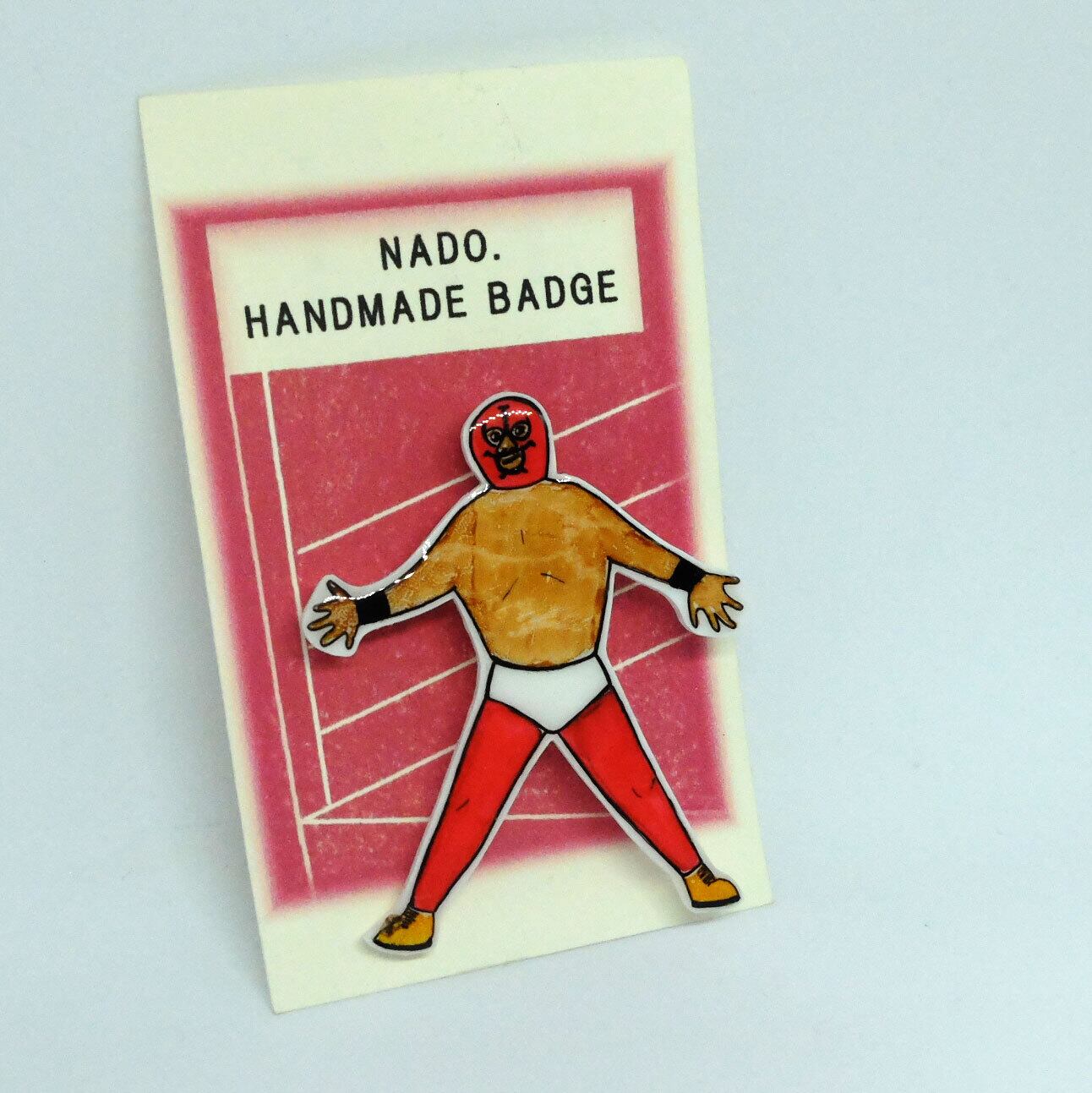 マスクマンバッチ（白パンツさん） / ブローチ / NADO. /