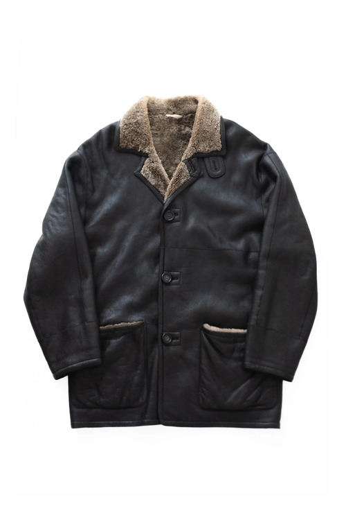 [80's-90's] "SERAPHIN" Mouton Car Coat （made in France）