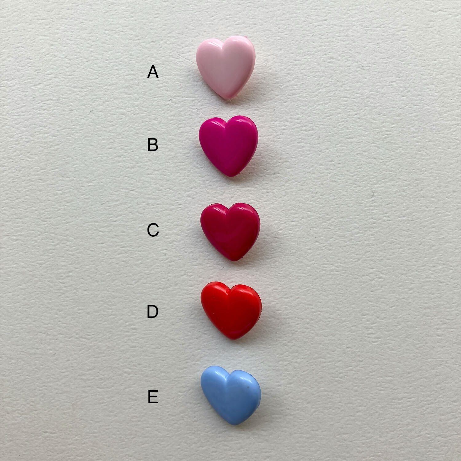 カラーハートフランスボタンM（15mm） | Dua-アクセサリーパーツショップ