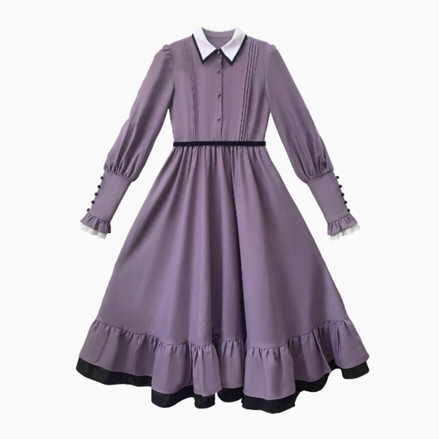 クラロリ 魔女学院 ワンピース エプロン 重ね着 オーバースカート