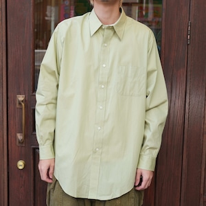 FOUNDOUR (ファウンダ) 26SS "COTTON BROAD REGULAR COLLAR SHIRT" -GREEN-