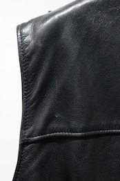 Roots black leather vest