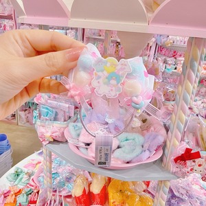 【F7】65-113ぽんぽんリボンヘアゴム