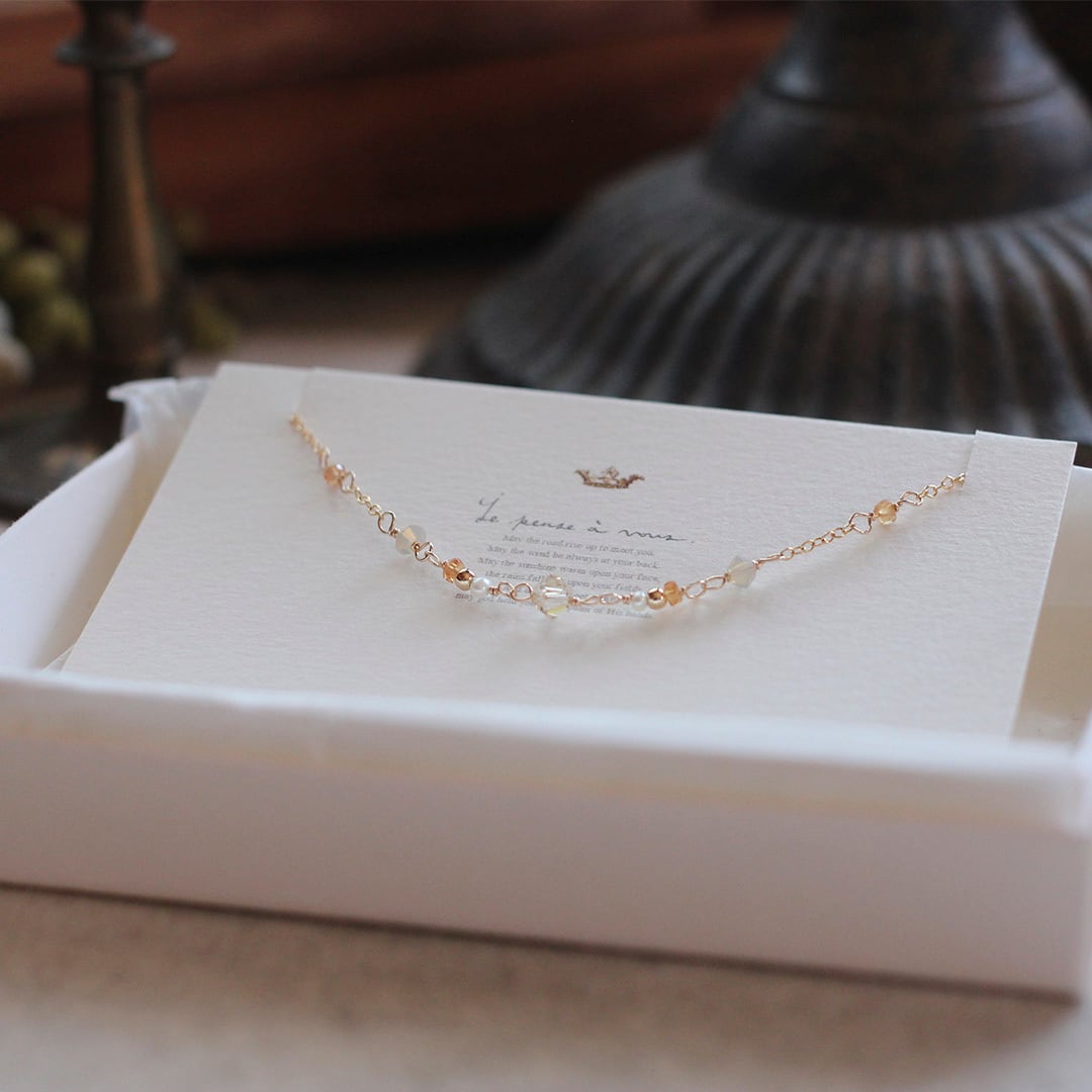 Jardin/オレンジサファイア・9月誕生石・14KGFブレスレット | Urim,Thummim