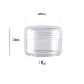 20個セット10ml 小分け丸ケース クリームケース アクセサリーケース プラスチックビーズ収納ケース 化粧品用小分け容器 ネイルパーツ収納ボックス 詰め替え容器 化粧品・クリーム・小物用収納ボックス クリア