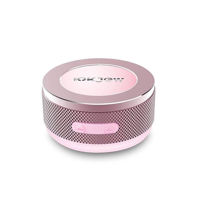 ワイヤレススピーカー ピンクシルバー Bluetooth パームトップスピーカー メタリックピンク [品番]03-2273