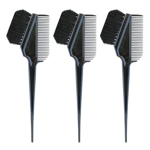 【人気】サンビー工業 ヘアダイブラシ K-60 3本セット (ブラック) 日本製