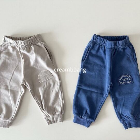 リブ刺繍ジョガーパンツ ※ジュニアsize 【creambbang】