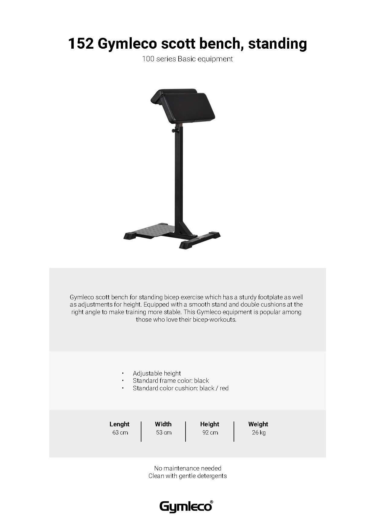 152 スタンディングスコットカールベンチ | gymlecojapan