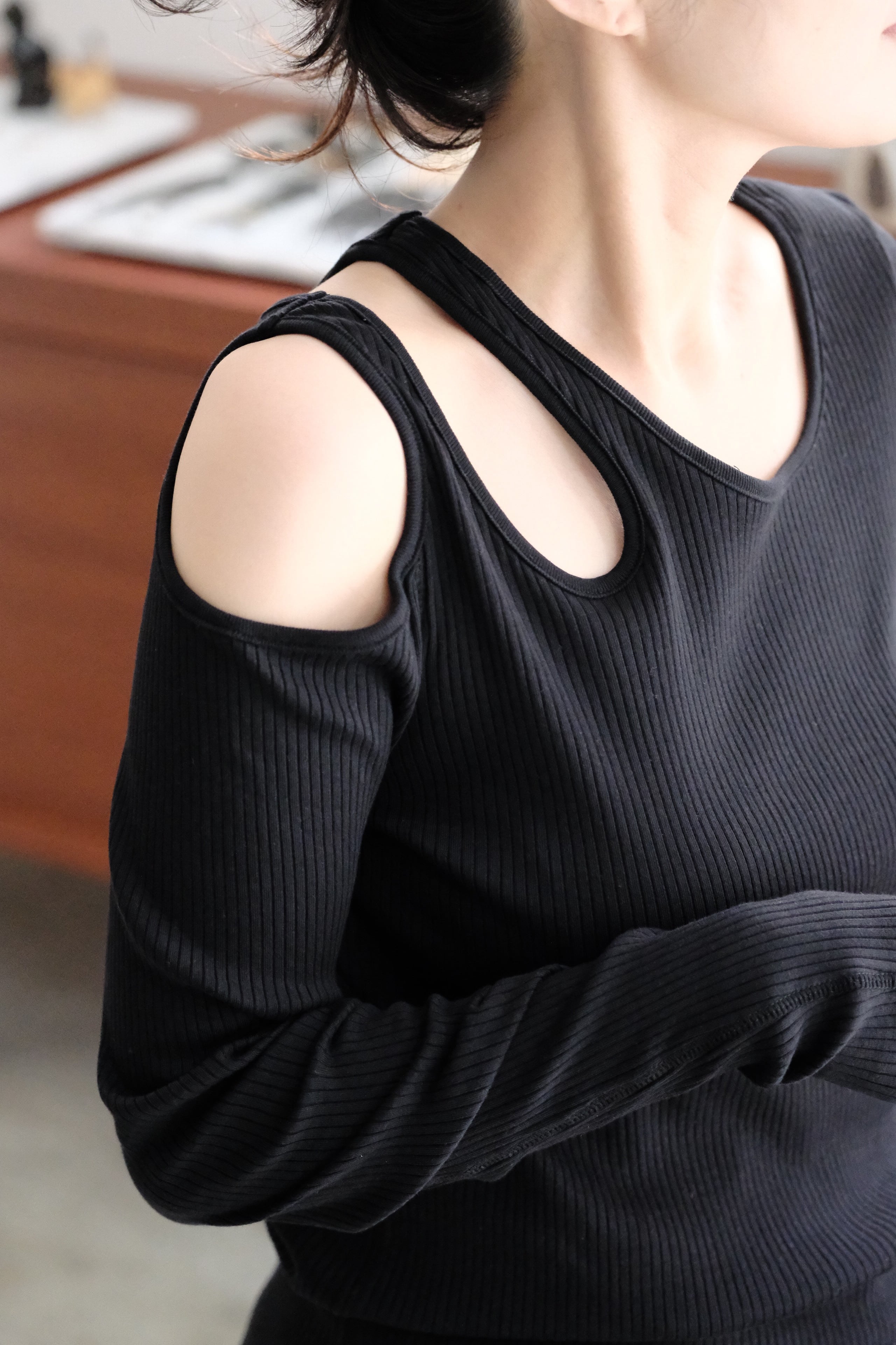HAKUJI】Organic cotton shoulder hole LS | TOLMA.