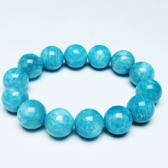 アマゾナイト ブレスレット 15mm 一点物 メール便可 [M便 1/10] 111-47698