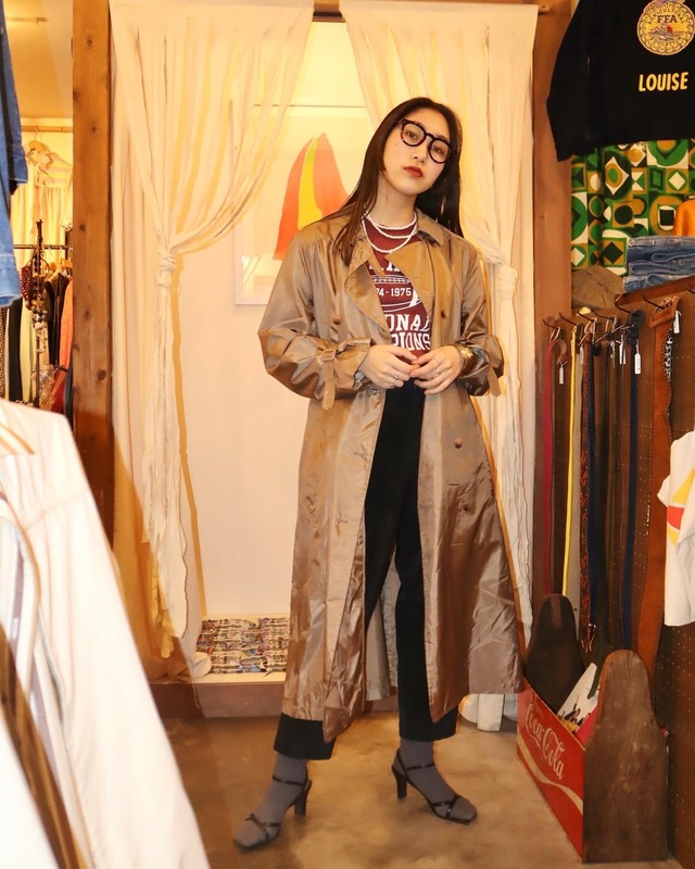 nylon trench coat【8033】