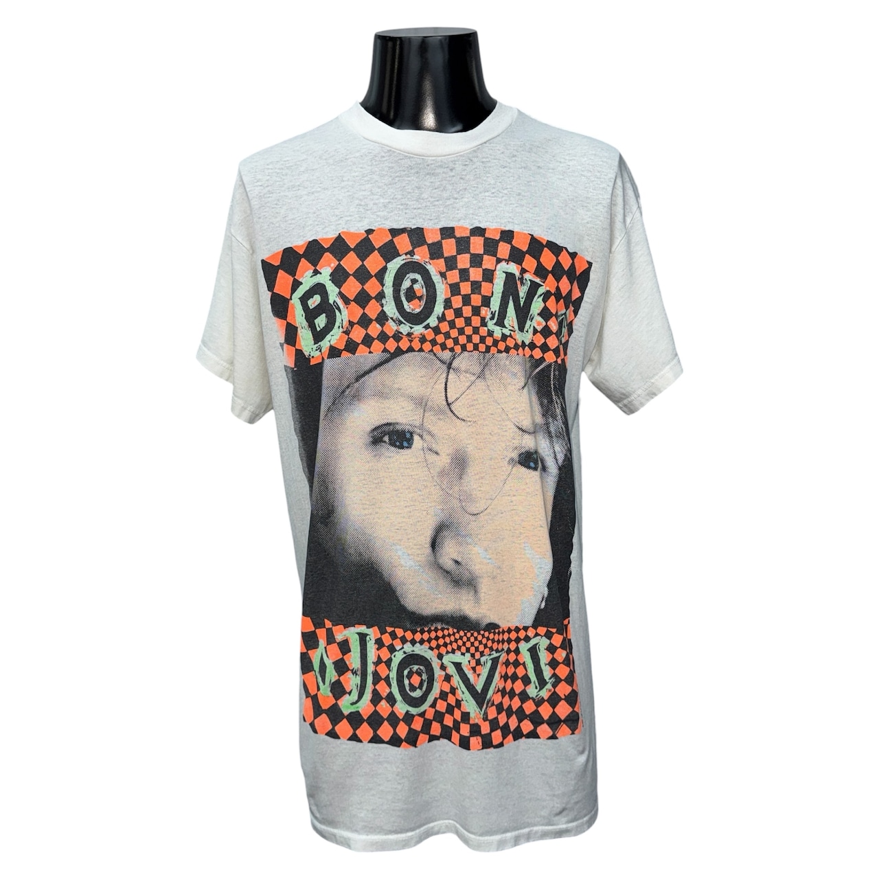 【BON JOVI】ボン・ジョヴィ "ROCKS THE EARTH TOUR" 1989年コピーライト 80's Vintage Tシャツ
