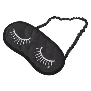シャネル ココマーク アイマスク ポーチ セット ブラック ホワイト シルク レディース CHANEL 【中古】