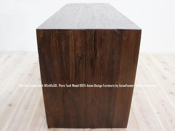 オールドチーク無垢材 オーディオラック 幅110cm × 奥行40cm オールドチーク無垢材 オーディオラック 幅110cm × 奥行40cm