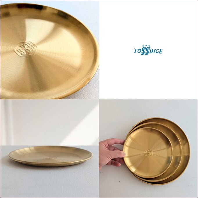 TOSSDICE トスダイス STAINLESS PLATE GOLD (L) ステンレスプレート 皿