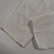 タグ付き 未使用品 PAPAS パパス ベルト付き ストレッチ ホワイト イージー ストレッチ コットン パンツ サイズ M /ホワイト