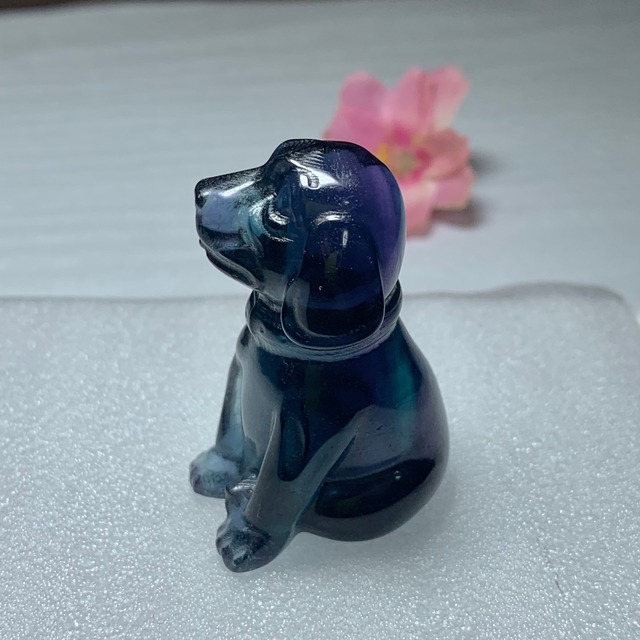 12.フローライト犬・インテリア