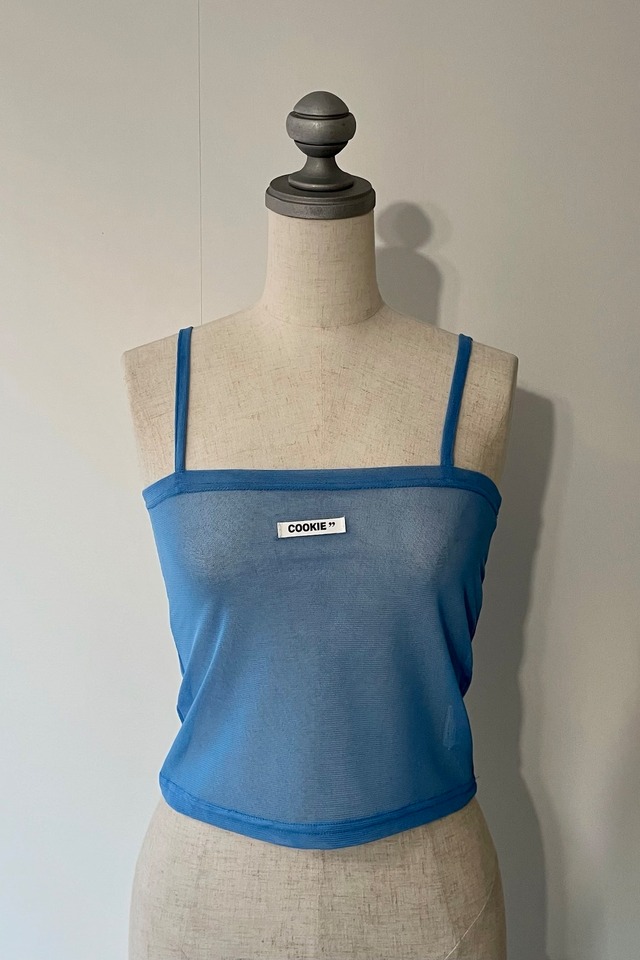 SEE-THROUGH CAMI TOPS  (BLUE) 2402-9-930