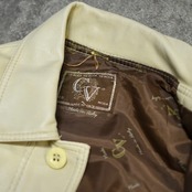 faux leather jacket ivory