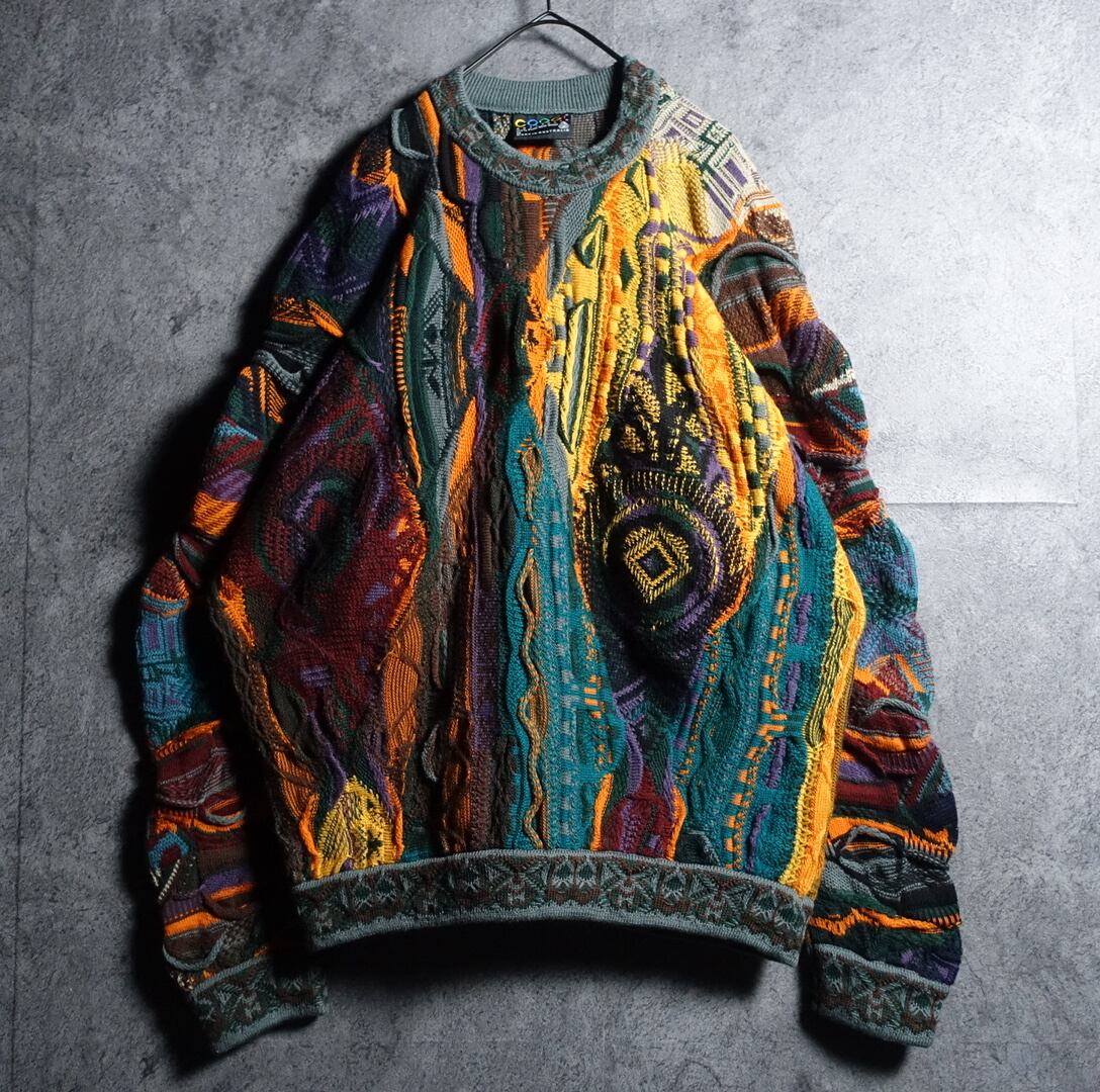 90s “COOGI” Multicolor 3D Pattern Design Knit