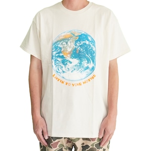 VARIOUS LISTEN TO YOUR MOTHER TEE｜メッセージTシャツ コットン100％ 半袖 グラフィックT メンズL 040100 ナチュラル