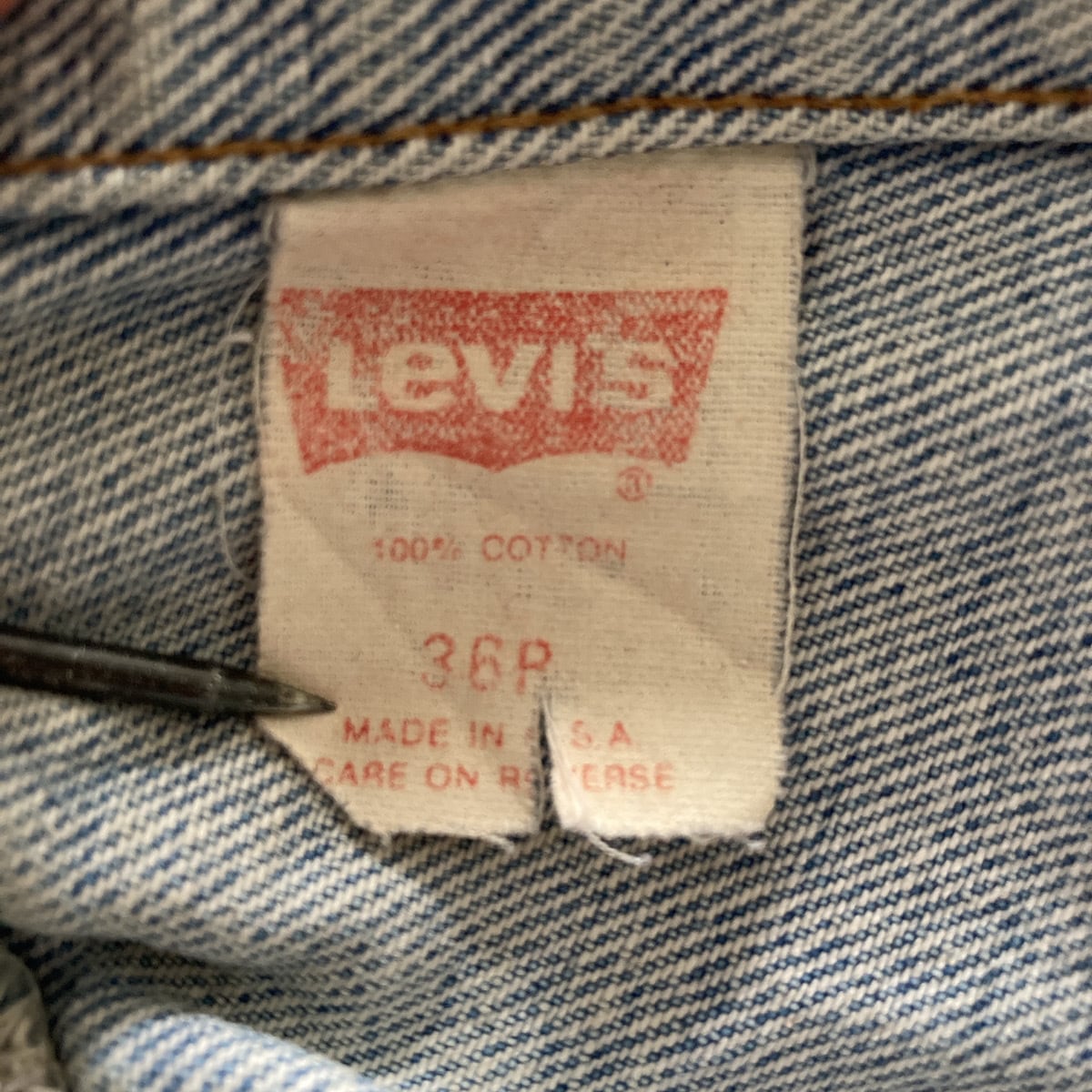 USA製】Levis リーバイス コーデュロイ襟 デニムジャケット USA製】Levis リーバイス コーデュロイ襟 デニムジャケット