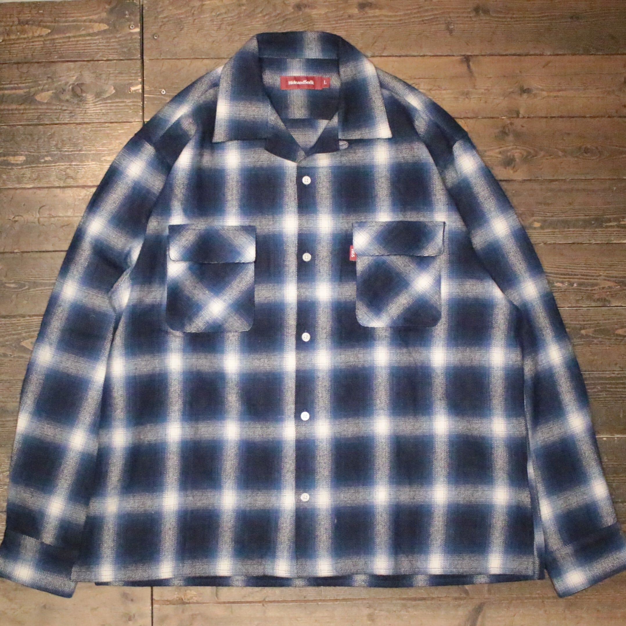 Fの人　HIDE&SEEK Wool Ombre CheckShirt Ombre Check L/S Shirt | HIDE AND SEEK Official