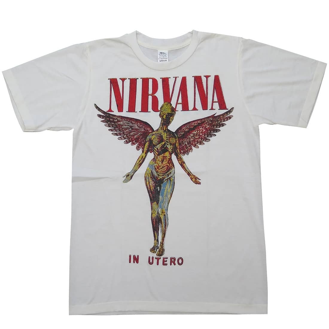 ニルヴァーナ NIRVANA IN UTERO インユーテロ ロックTシャツ Tシャツ バンドTシャツ メンズ レディース ユニセックス bny  ナチュラルホワイト NIRVANA-11 | alternative_tokyo